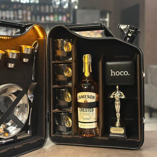 Канистра бар 20л с посудой, мини бар подарок для мужчины на др HOR043 фото
