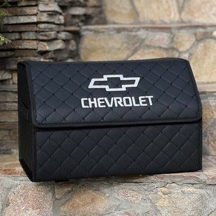 Органайзер в багажник с вышивкой Chevrolet, черный, 50 см, автомобильный органайзер в авто ORG50-CHEVROLET-01 фото