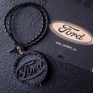 Ароматизатор в машину Ford з темного дерева, подарунок чоловікові AR-FORD-042 фото