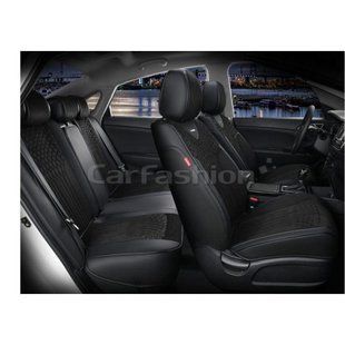 Авточехлы на сиденья SHELL 5D, CarFashion, комплект, черный/серый SHELL-22514 фото
