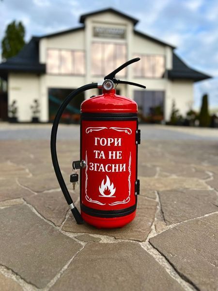 Вогнегасник бар, червоний, подарунок пожежнику, шефу, міні-бар HOR076 фото