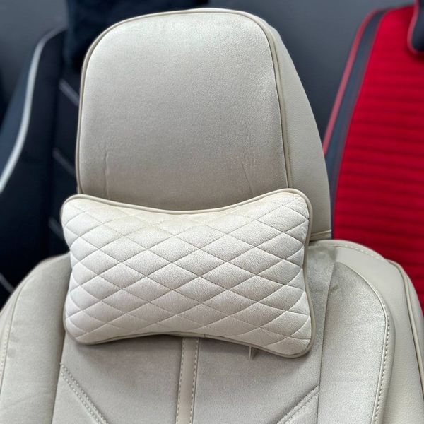 Подушки в машину на підголівник CITY, CarFashion, бежевий 41300 фото