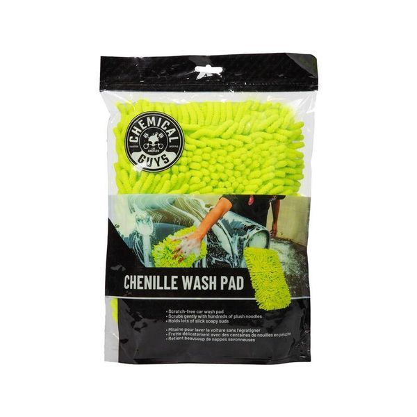 Подушечка з мікрофібри для миття авто без подряпин, Chenille Microfiber, салатова, Chemical Guys MIC415 фото
