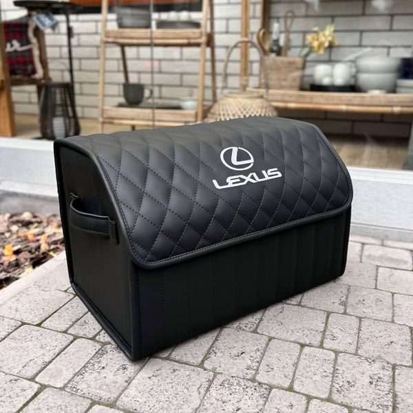 Органайзер в багажник авто Premium Timeless с логотипом Lexus, размер М 50 см, черный 000006529 фото