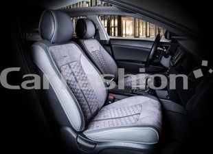 Авточехлы на сиденья STALKER 3D, CarFashion, передний ряд, серый/т.серый 000006322 фото