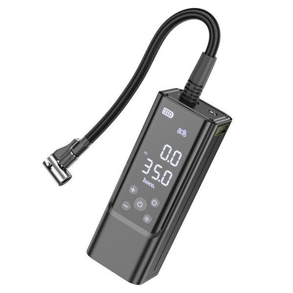 Портативный компрессор для автомобиля Hoco Maddy portable smart air pump ZP7 (5000mAh) |10.3 bar| 200041916 фото
