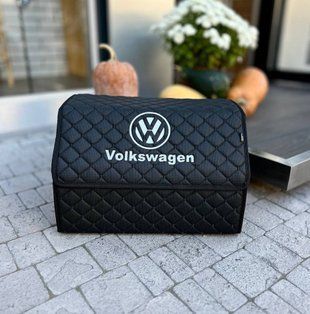 Органайзер в багажник с вышивкой Volkswagen, черный, 50 см, автомобильный органайзер в авто 000000359 фото