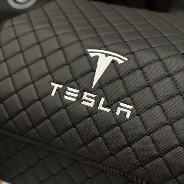 Органайзер в багажник с логотипом Tesla из экокожи, черный, 50 см, коробка в багажник 200042758 фото