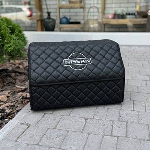 Органайзер в багажник с вышивкой Nissan, черный, 50 см, автомобильный органайзер в авто 000006773 фото