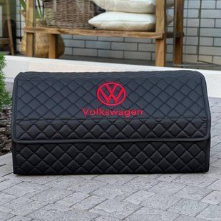 Органайзер в багажник с вышивкой Volkswagen, черный, 65 см, автомобильный органайзер в авто 200040941 фото
