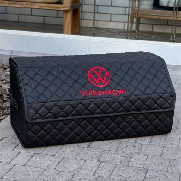 Органайзер у багажник з вишивкою Volkswagen, чорний, 65 см, автомобільний органайзер в авто 200040941 фото