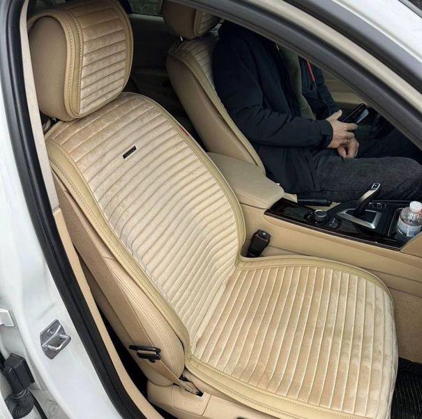 Накидки на сиденья авто MONACO, CarFashion, бежевый/бежевый, передний ряд MONACO-21824 фото