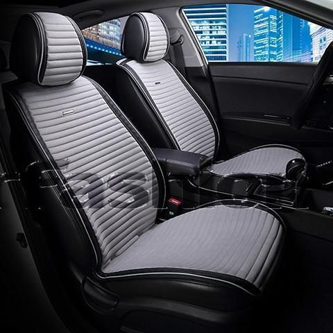 Накидки на сиденья авто MONACO, CarFashion, серый/черный, передний ряд MONACO-21822 фото