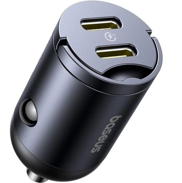 Адаптер автомобильный Baseus Tiny Star Mini Car Charger (2&times;USB-C, 60 W, QC/PD) VCHX-A0G фото