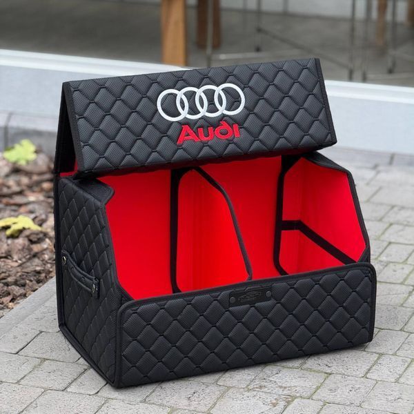Органайзер в багажник на магніті з вишивкою Audi, чорний, 50 см MP02248 фото