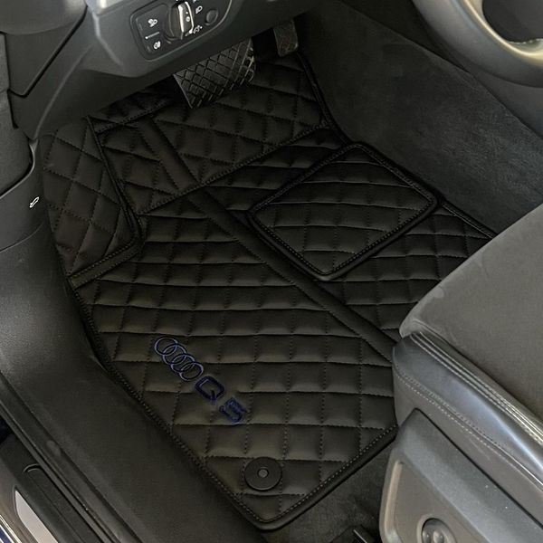 Коврики в машину с экокожи Audi Q5 в салон, черный H00021451 фото