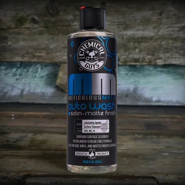 Автошампунь для матовых покритий, пленок и винила Meticulous matte auto wash for crisp satin & Matte finishes, Chemical Guys, 473мл CWS995_16 фото
