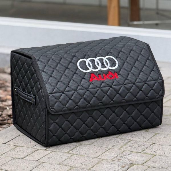 Органайзер в багажник на магніті з вишивкою Audi, чорний, 50 см MP02248 фото
