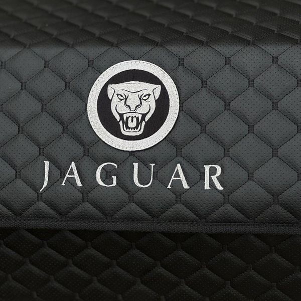 Органайзер у багажник з вишивкою Jaguar, чорний, 65 см, автомобільний органайзер в авто ORG65-JAGUAR-03 фото