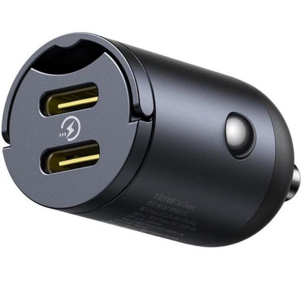 Адаптер автомобильный Baseus Tiny Star Mini Car Charger (2&times;USB-C, 60 W, QC/PD) VCHX-A0G фото