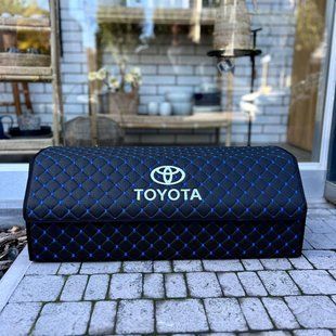 Органайзер в багажник с вышивкой Toyota, черный с синей ниткой, 80 см, автомобильный органайзер в авто 000006035 фото