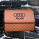 Органайзер у багажник з вишивкою Audi, коньячний, 50 см, автомобільний органайзер в авто ORG50-AUDI-01 фото 6