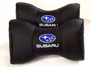 Подушка в машину на подголовник SUBARU (Субару), черный, 1 шт ORTG-SUBARU-BLK фото