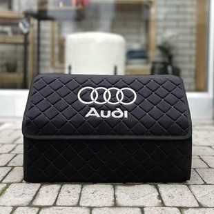 Органайзер в багажник с вышивкой Audi, черный, 50 см, автомобильный органайзер в авто 000006815 фото