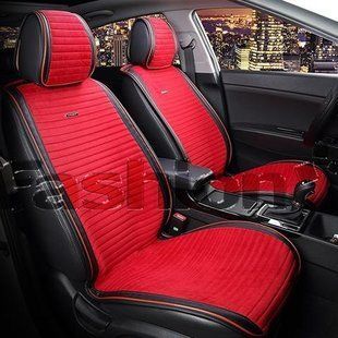 Накидки на сиденья авто MONACO, CarFashion, красный/черный, передний ряд MONACO-21937 фото