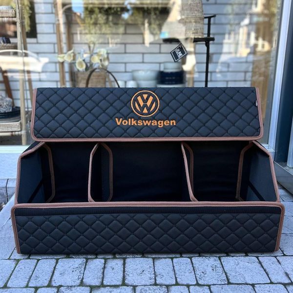 Органайзер в багажник с вышивкой Volkswagen, черный, 80 см, автомобильный органайзер в авто 000006040 фото