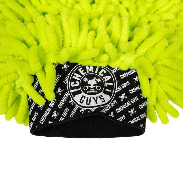 Рукавичка з мікрофібри з довгим ворсом, Chenille Microfiber Car Wash Mitt, салатова, Chemical Guys MIC493 фото