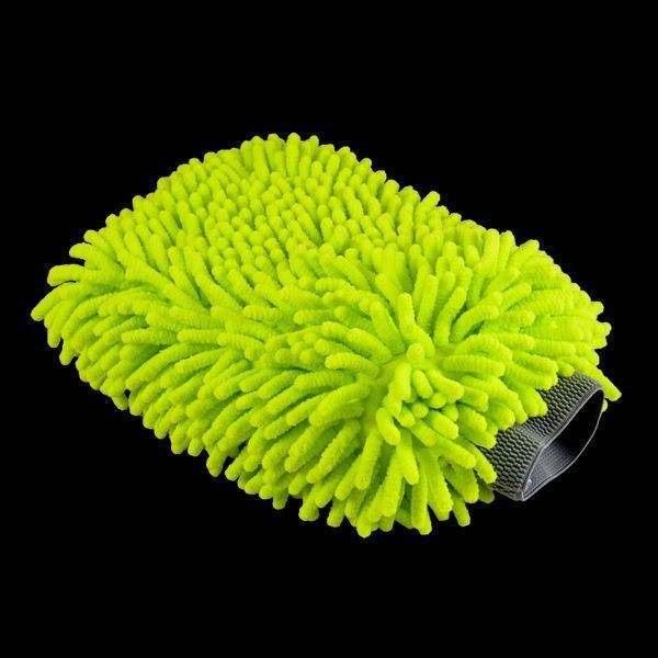 Рукавичка з мікрофібри з довгим ворсом, Chenille Microfiber Car Wash Mitt, салатова, Chemical Guys MIC493 фото