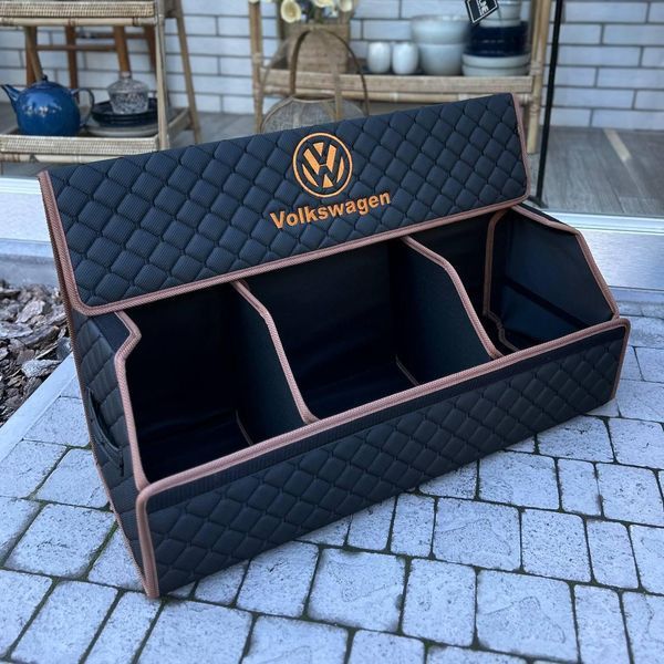 Органайзер в багажник с вышивкой Volkswagen, черный, 80 см, автомобильный органайзер в авто 000006040 фото