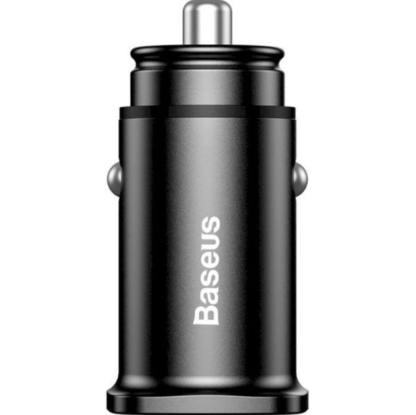 Адаптер автомобильный Baseus Square Metal A+A 30W Dual QC3.0 Black CCALL-YD01 фото