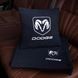 Подушка и плед в машину с логотипом Dodge, флисовый набор FLISET-DODGE-BLK-WHI фото 1