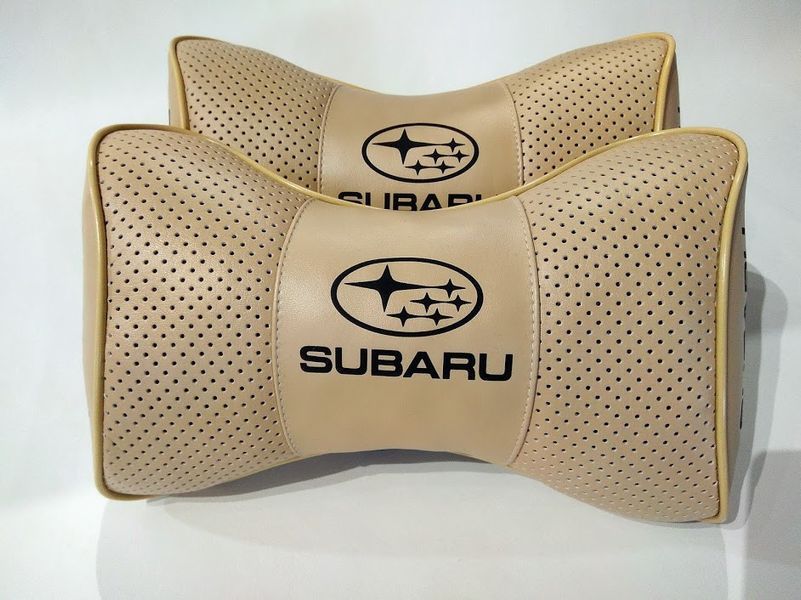 Подушка в машину на подголовник SUBARU (Субару), черный, 1 шт ORTG-SUBARU-BLK фото