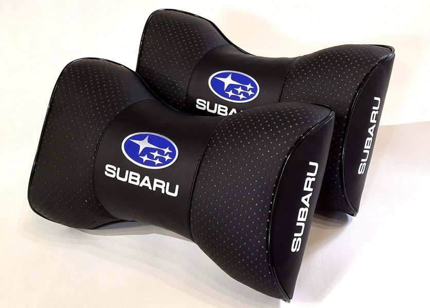 Подушка в машину на подголовник SUBARU (Субару), черный, 1 шт ORTG-SUBARU-BLK фото