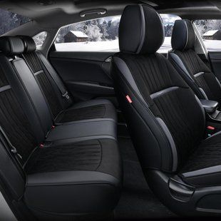 Накидки на сиденья авто DIPLOMAT, CarFashion, комплект, черный/серый 000007508 фото