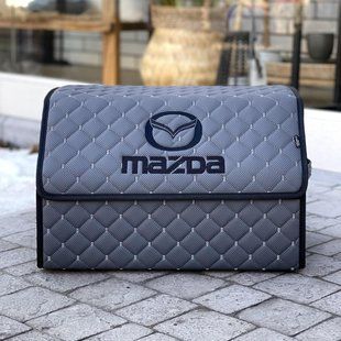 Органайзер в багажник с вышивкой Mazda, графит, 50см, автомобильный органайзер в авто 000007348 фото
