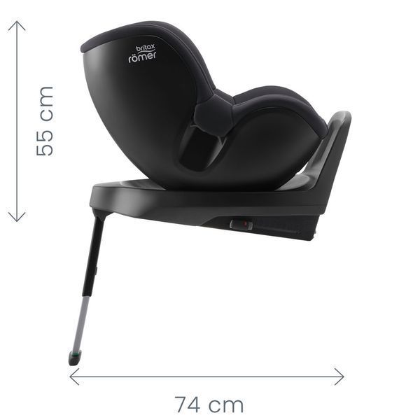 Автокрiсло для дітей Britax R&ouml;mer Dualfix M Plus (Midnight Grey) дитяче автомобільне крісло 2000036889 фото