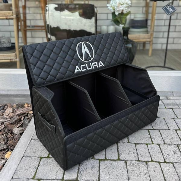 Органайзер в багажник с вышивкой Acura, черный, 65 см, автомобильный органайзер в авто 000005276 фото