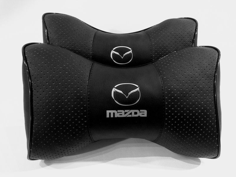 Подушка в машину на підголівник MAZDA (Мазда), чорний, 1 шт ORTG-MAZDA-BLK фото