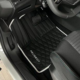 Килимки в автомобіль з екошкіри Peugeot в салон, чорний H00021455 фото
