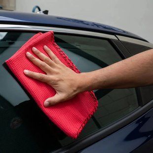 Полотенце вафельное для стекла, Waffle Weave Glass and Window Microfiber Towel, 61х40 см, красное, Chemical Guys MIC707 фото