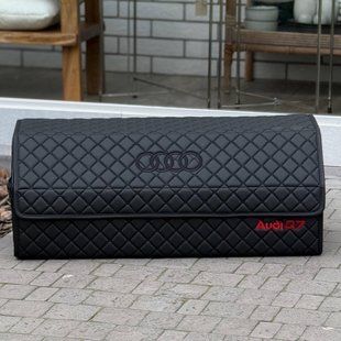 Органайзер в багажник на магните с логотипом Audi из экокожи, черный, 80 см, складной органайзер в багажник 200041447 фото