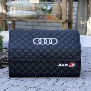 Органайзер в багажник на магните с вышивкой Audi S, черный, 50 см, автомобильный органайзер в авто 200041227 фото