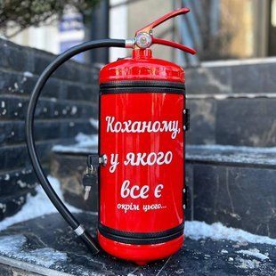 Огнетушитель бар, подарок мужу, мини-бар с индивидуальной надписью H1-VOG-RED-G-002 фото