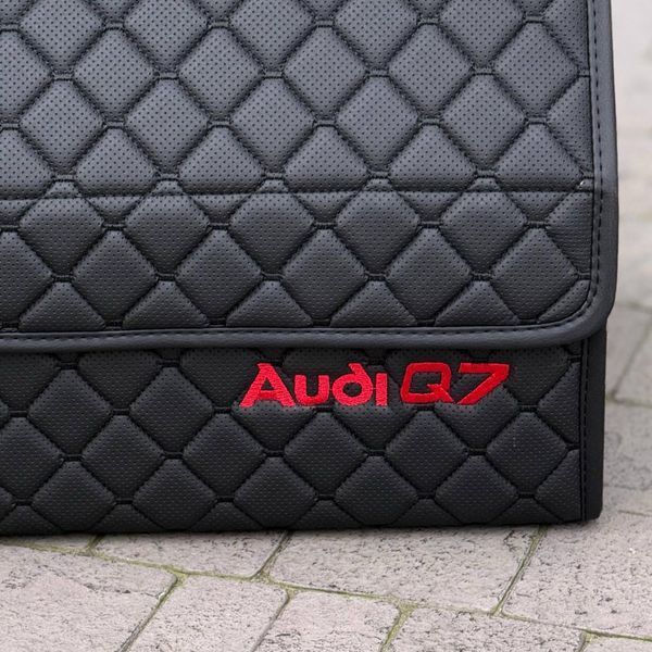 Органайзер в багажник на магните с логотипом Audi из экокожи, черный, 80 см, складной органайзер в багажник 200041447 фото