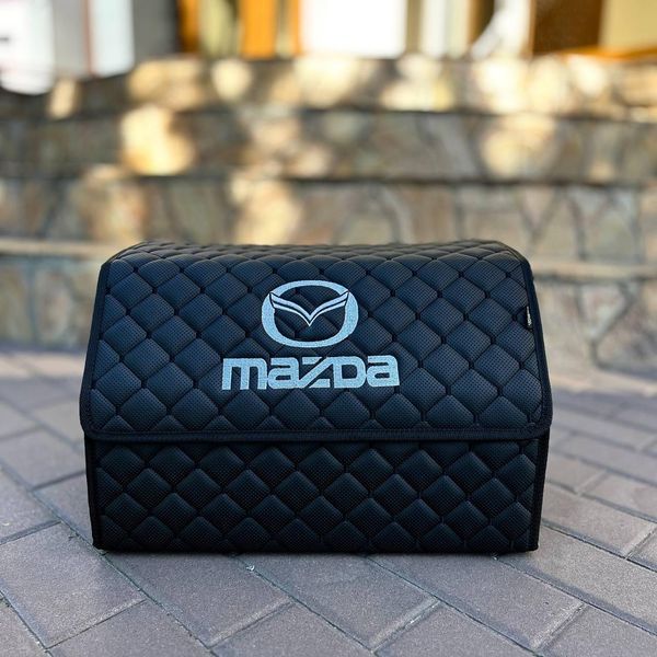 Органайзер в багажник с вышивкой Mazda, черный, 50см, автомобильный органайзер в авто ORG50-MAZDA-02 фото