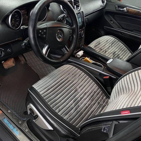Накидки на сидіння MONACO, CarFashion, темно-сірий/чорний, передній ряд MONACO-21837 фото